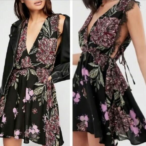 Free People Marnie Floral Mini Dress - Picture 1 of 5